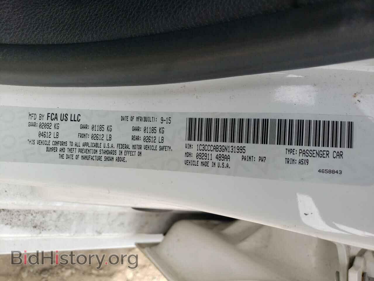 2016 CHRYSLER 200 - VIN: 1C3CCCAB3GN131995 - Фото 10