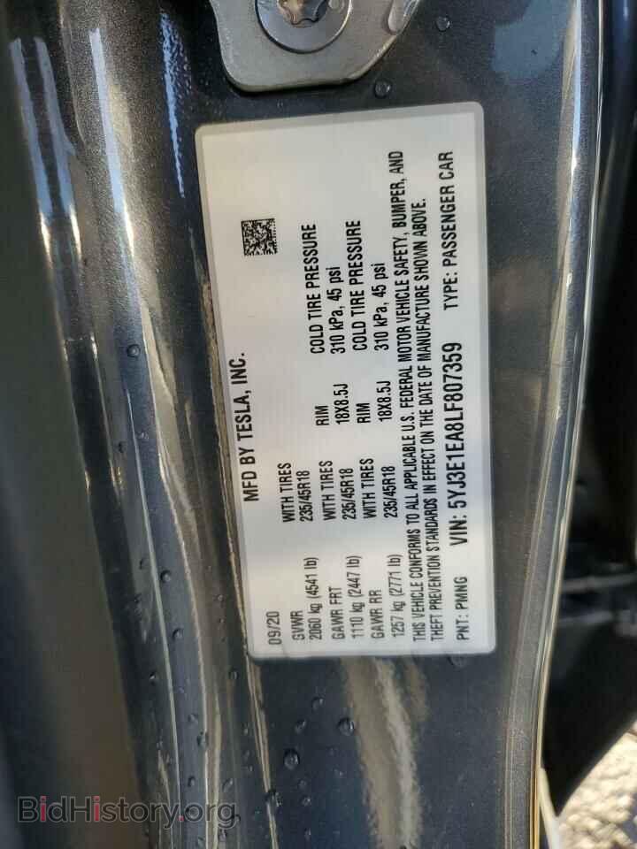 2020 TESLA MODEL 3 - VIN: 5YJ3E1EA8LF807359 - Photo 12
