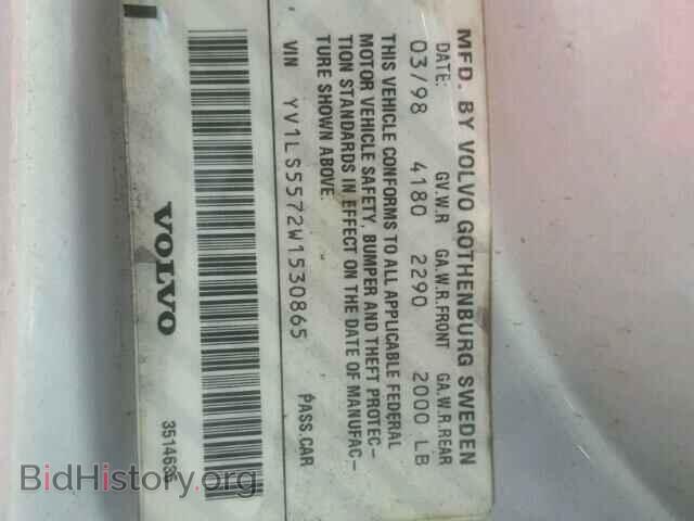 1998 VOLVO S70 - VIN: YV1LS5572W1530865 - Фото 10