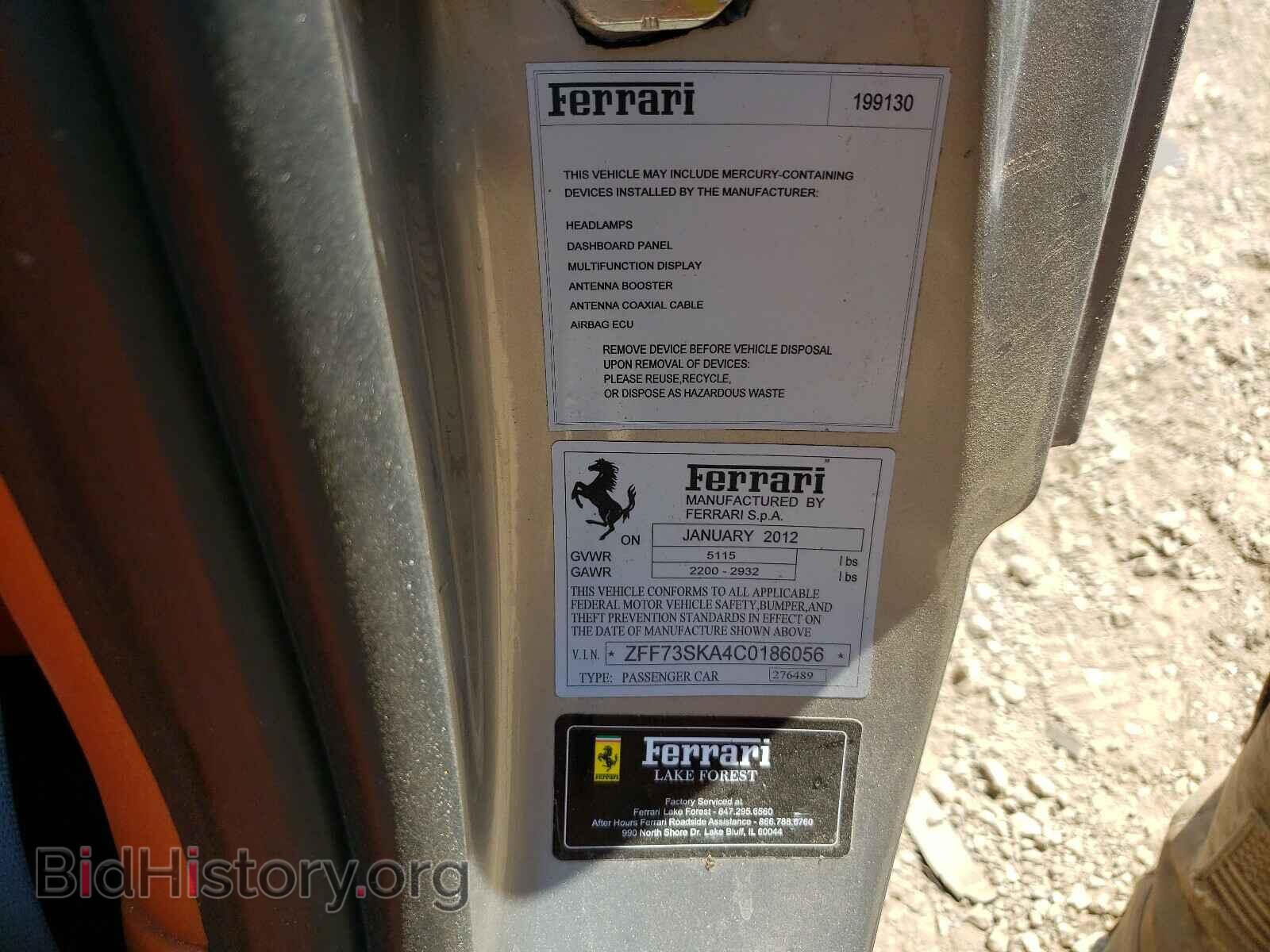 2012 FERRARI FF - VIN: ZFF73SKA4C0186056 - Photo 10