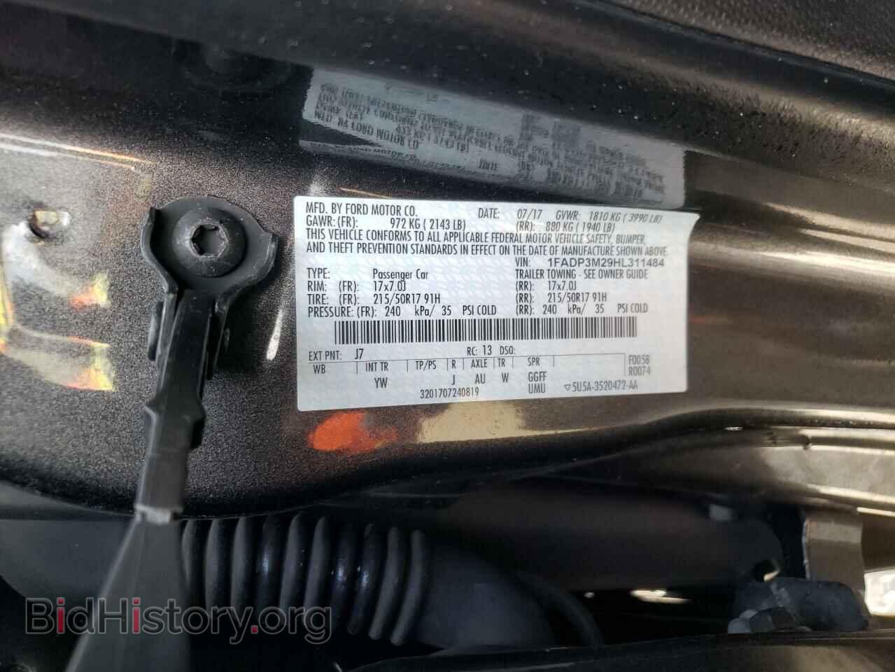 2017 FORD FOCUS - VIN: 1FADP3M29HL311484 - Фото 10
