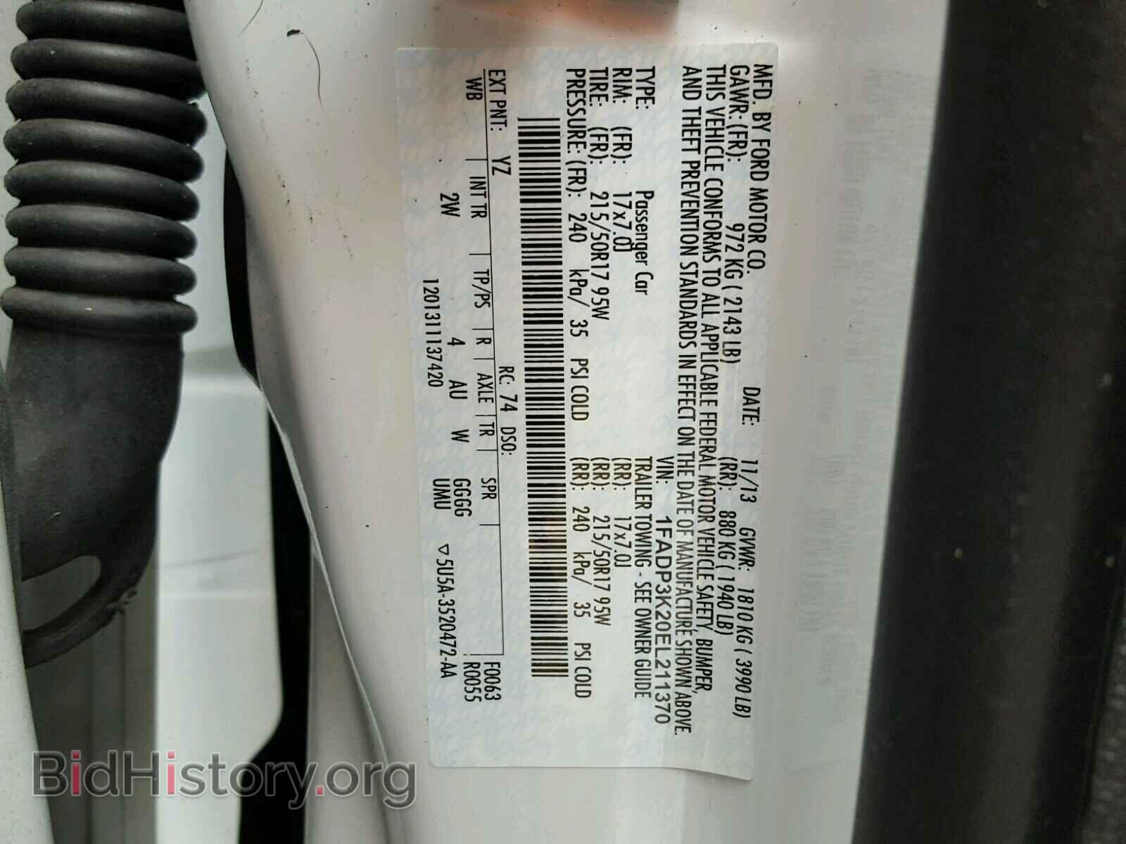 2014 FORD FOCUS - VIN: 1FADP3K20EL211370 - Photo 10