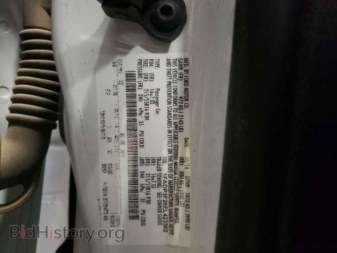 2014 FORD FOCUS - VIN: 1FADP3F26EL423362 - Фото 10