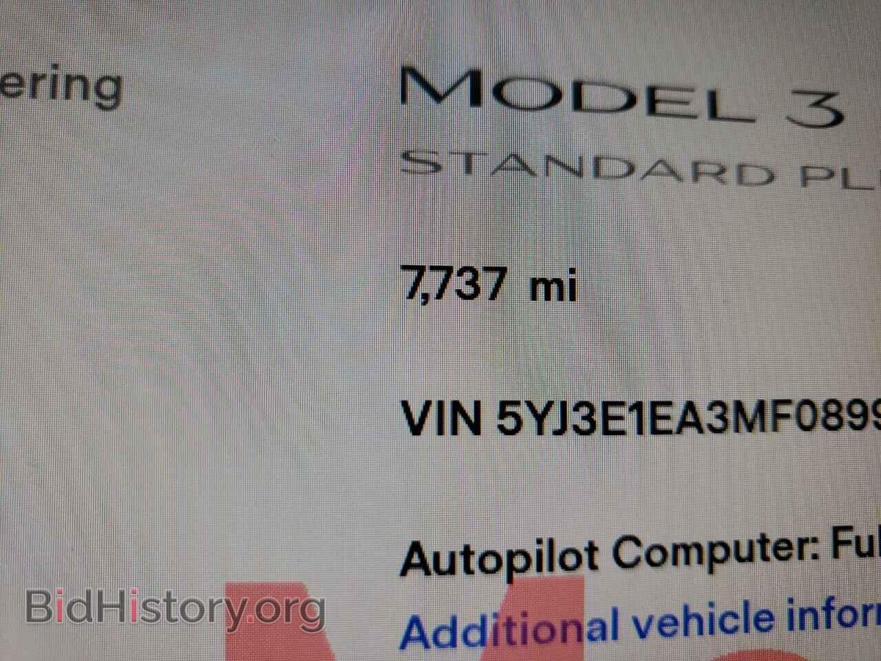 2021 TESLA MODEL 3 - VIN: 5YJ3E1EA3MF089950 - Фото 8