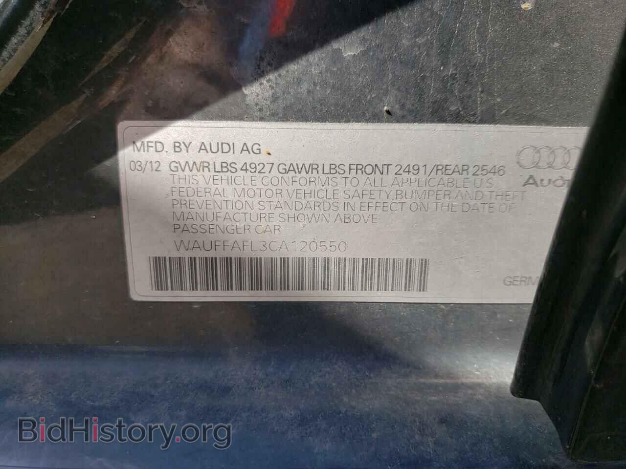 2012 AUDI A4 - VIN: WAUFFAFL3CA120550 - Photo 10