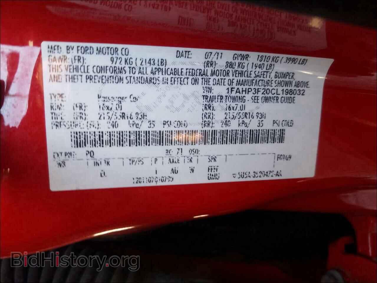 2012 FORD FOCUS - VIN: 1FAHP3F20CL198032 - Photo 10
