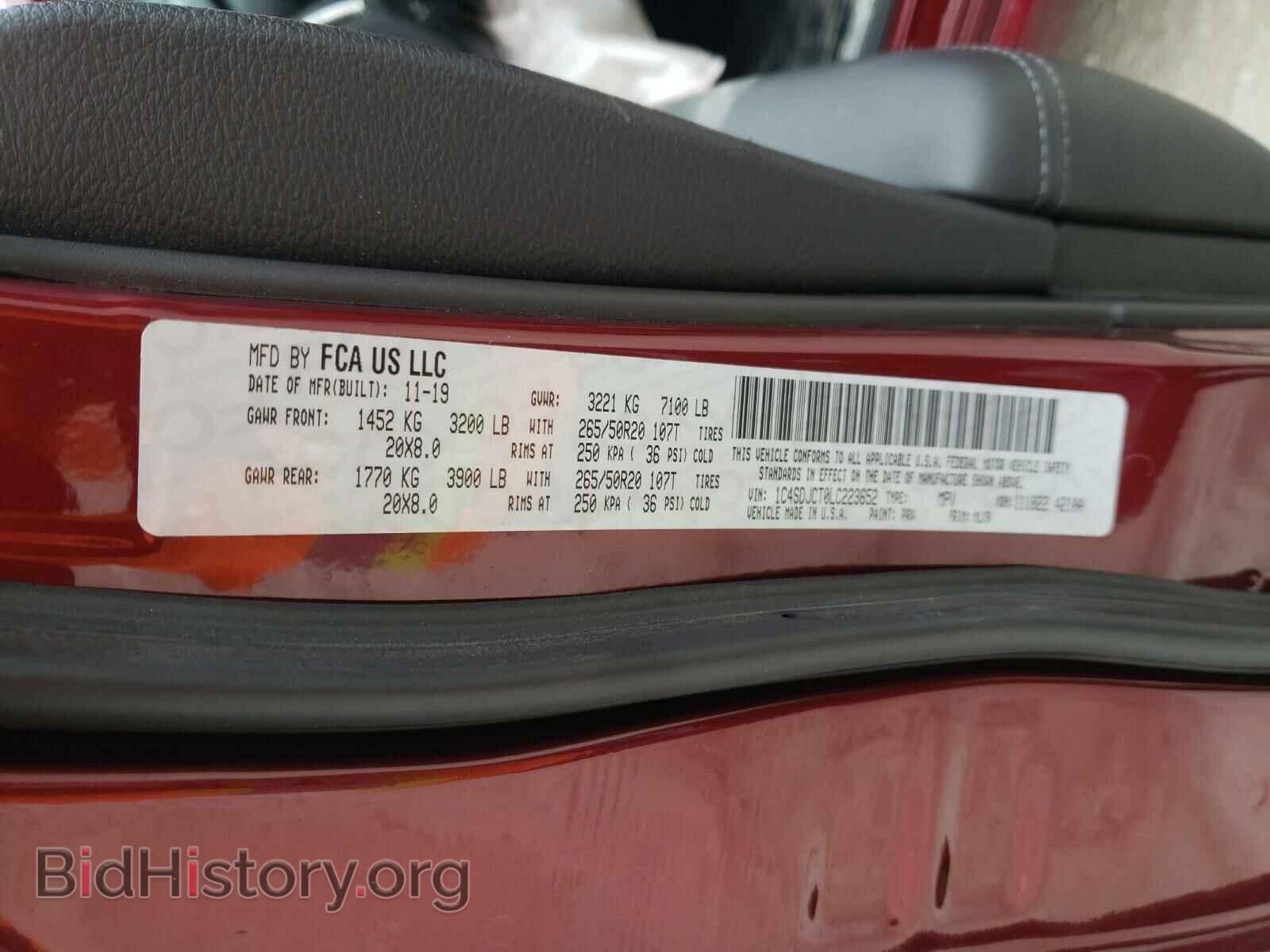 2020 DODGE DURANGO - VIN: 1C4SDJCT0LC223652 - Фото 10