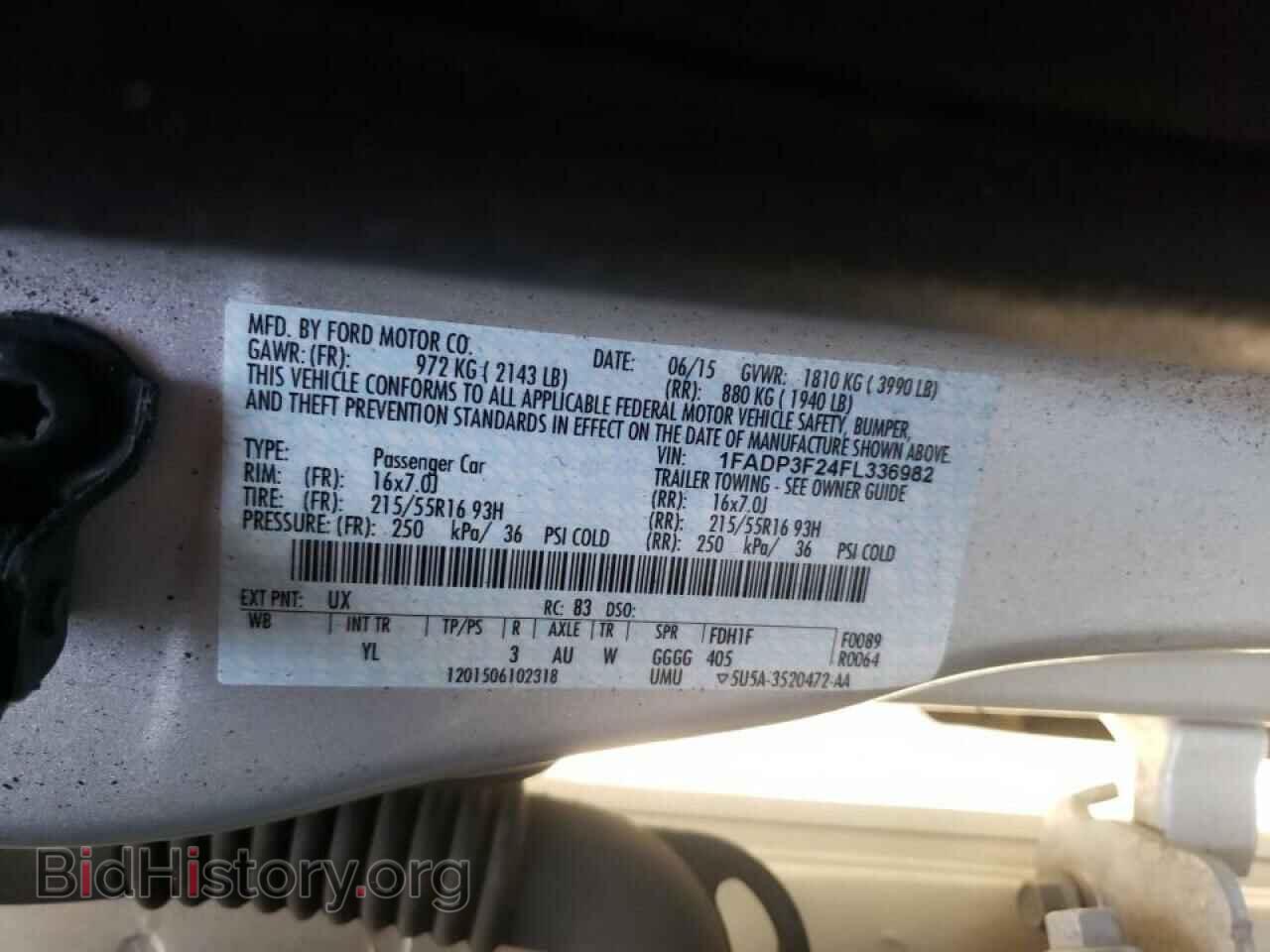 2015 FORD FOCUS - VIN: 1FADP3F24FL336982 - Фото 10