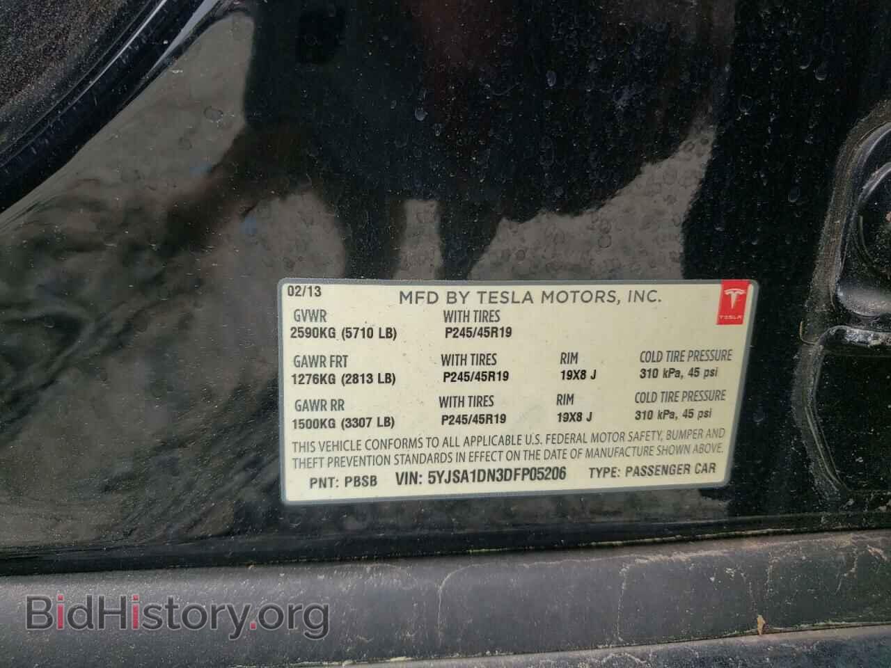 2013 TESLA MODEL S - VIN: 5YJSA1DN3DFP05206 - Photo 10