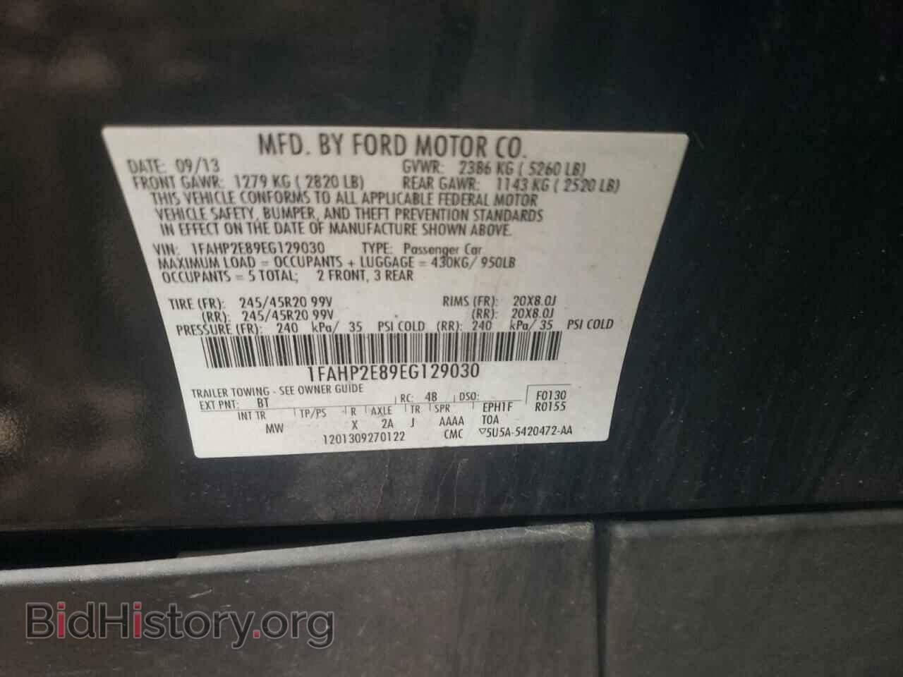 2014 FORD TAURUS - VIN: 1FAHP2E89EG129030 - Photo 10
