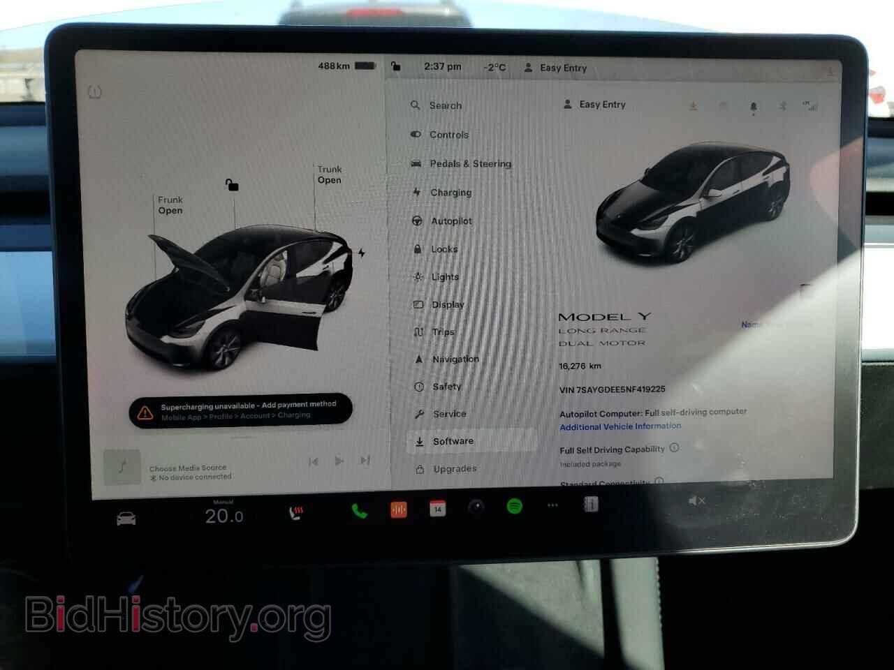 2022 TESLA MODEL Y - VIN: 7SAYGDEE5NF419225 - Фото 9