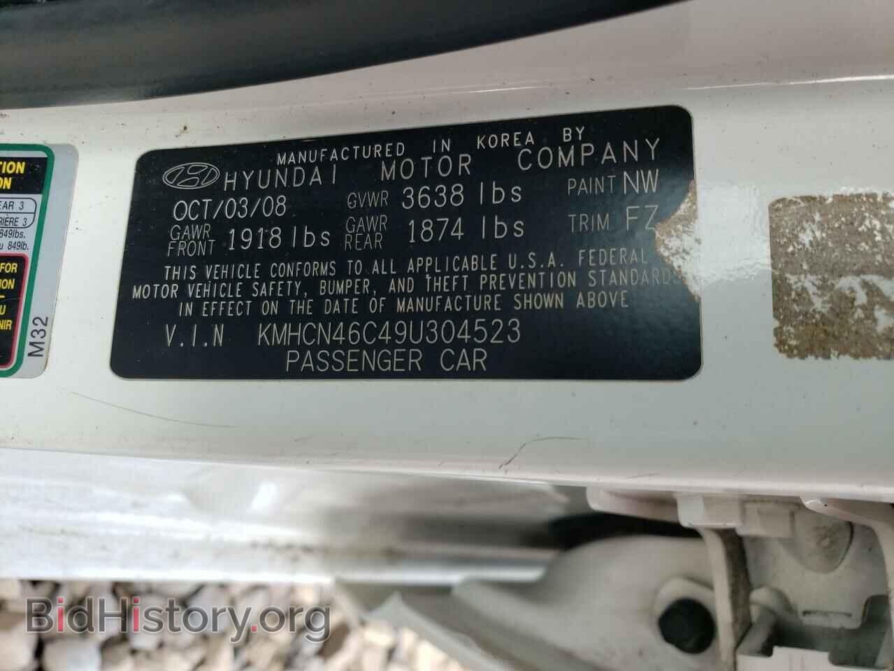 2009 HYUNDAI ACCENT - VIN: KMHCN46C49U304523 - Фото 12