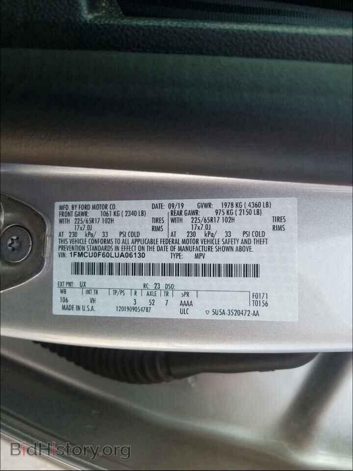 2020 FORD ESCAPE - VIN: 1FMCU0F60LUA06130 - Photo 10