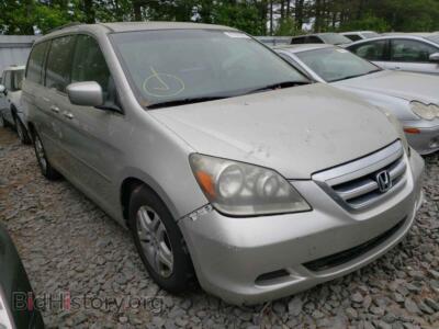 2006 Honda ODYSSEY Odyssey EX, silver — VIN 5FNRL38746B011076, Copart