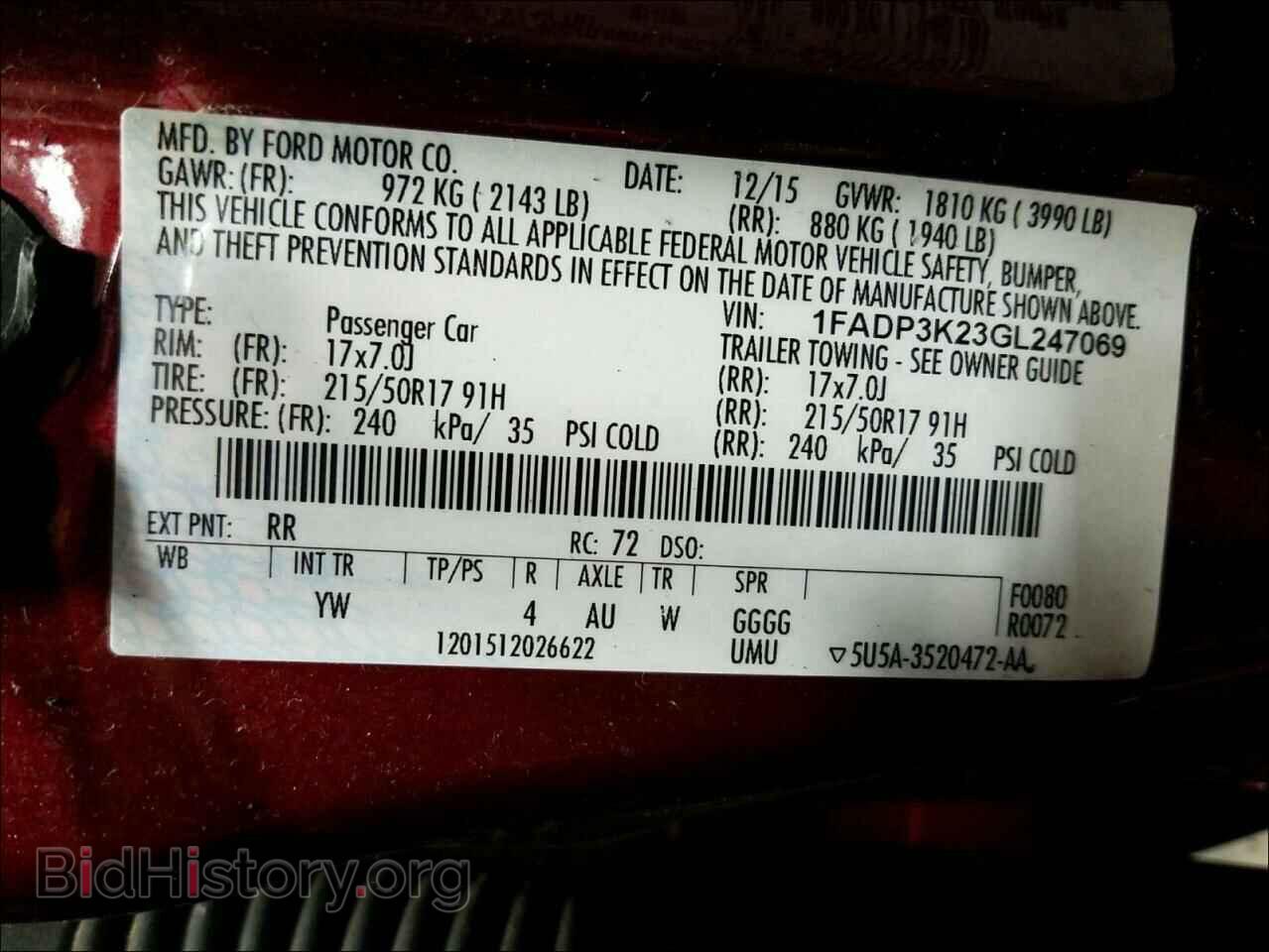 2016 FORD FOCUS - VIN: 1FADP3K23GL247069 - Photo 10