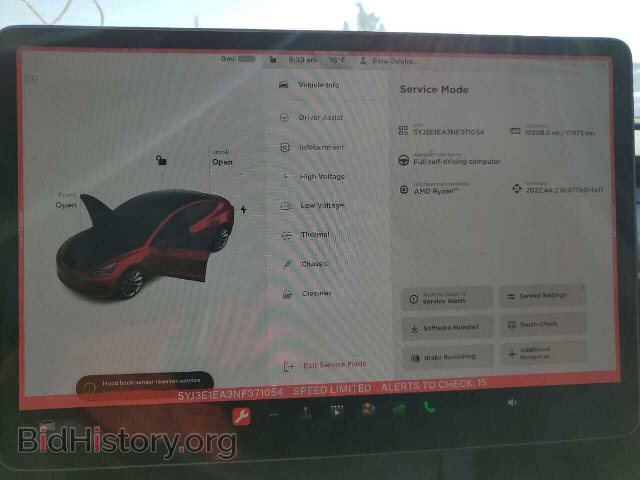 2022 TESLA MODEL 3 - VIN: 5YJ3E1EA3NF371054 - Photo 9