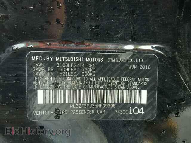 2017 MITSUBISHI MIRAGE - VIN: ML32F3FJ3HHF09396 - Фото 10