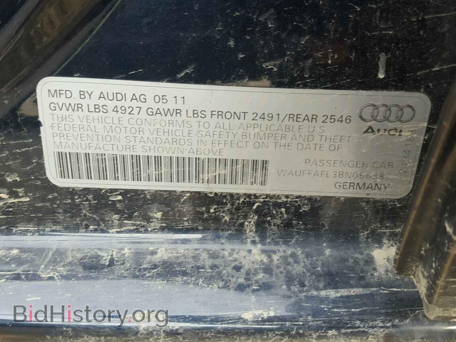 2011 AUDI A4 - VIN: WAUFFAFL3BN056887 - Фото 10