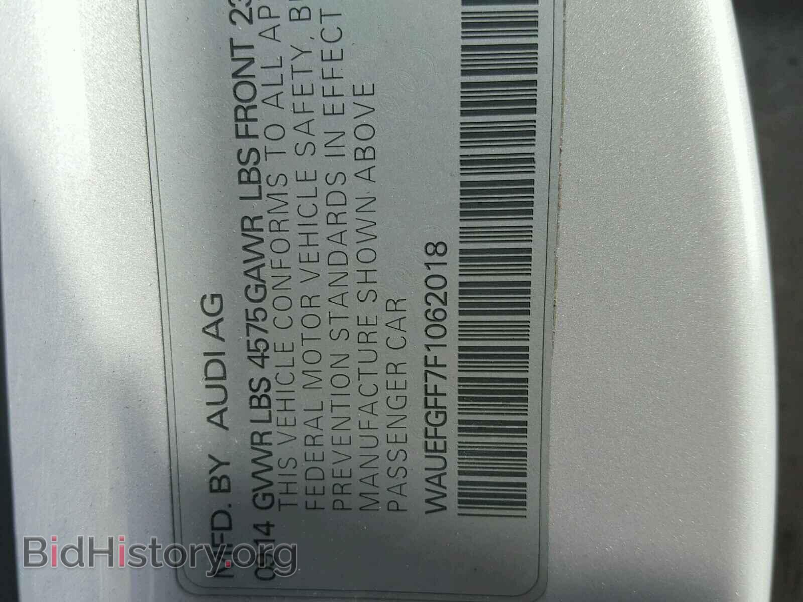 2015 AUDI A3 - VIN: WAUEFGFF7F1062018 - Фото 10