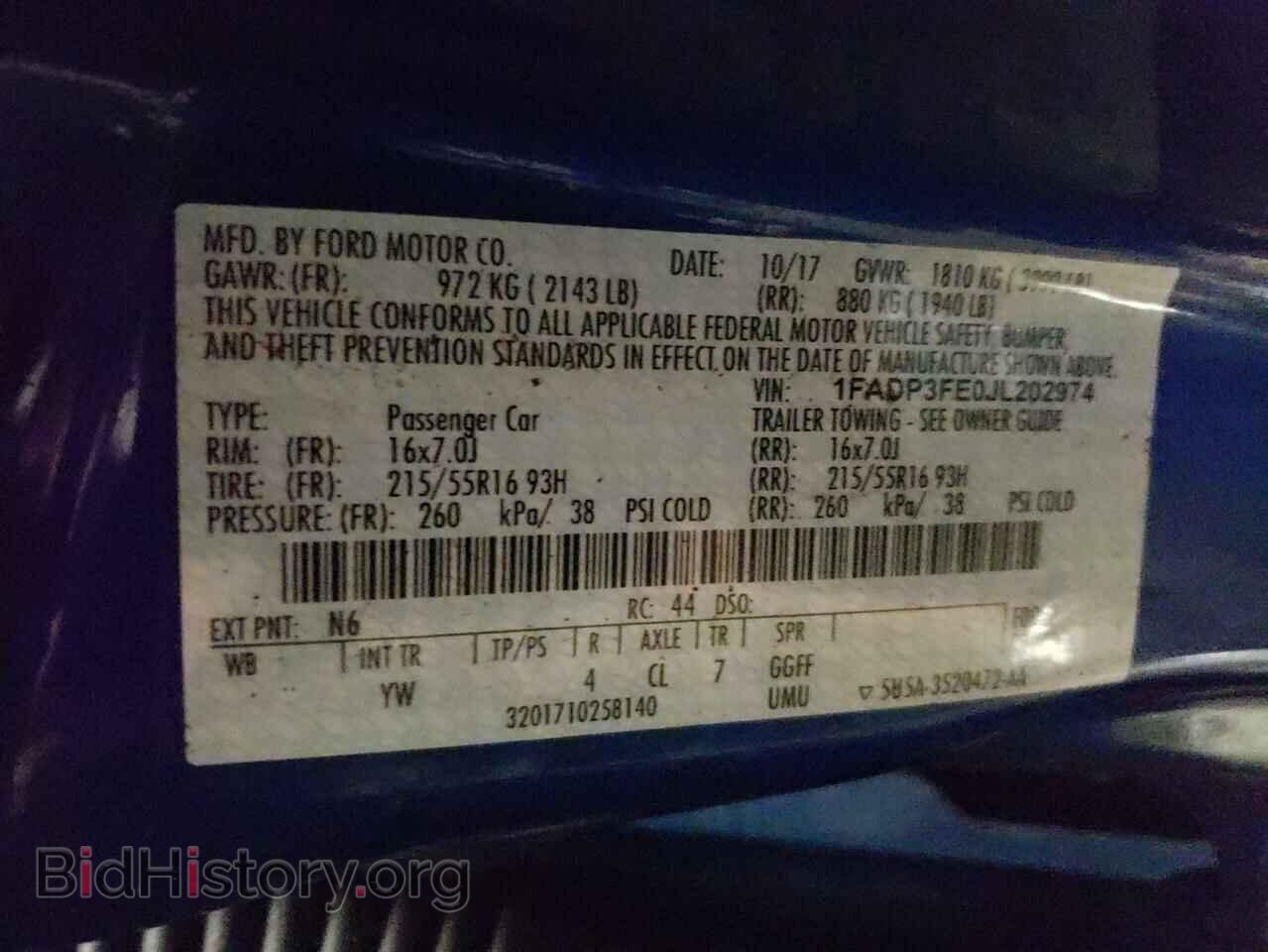 2018 FORD FOCUS - VIN: 1FADP3FE0JL202974 - Фото 12