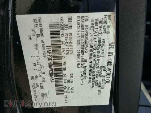 2010 FORD FOCUS - VIN: 1FAHP3GN0AW286454 - Фото 10
