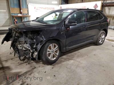 2015 Ford EDGE SEL, black — VIN 2FMTK4J98FBB03665, Copart
