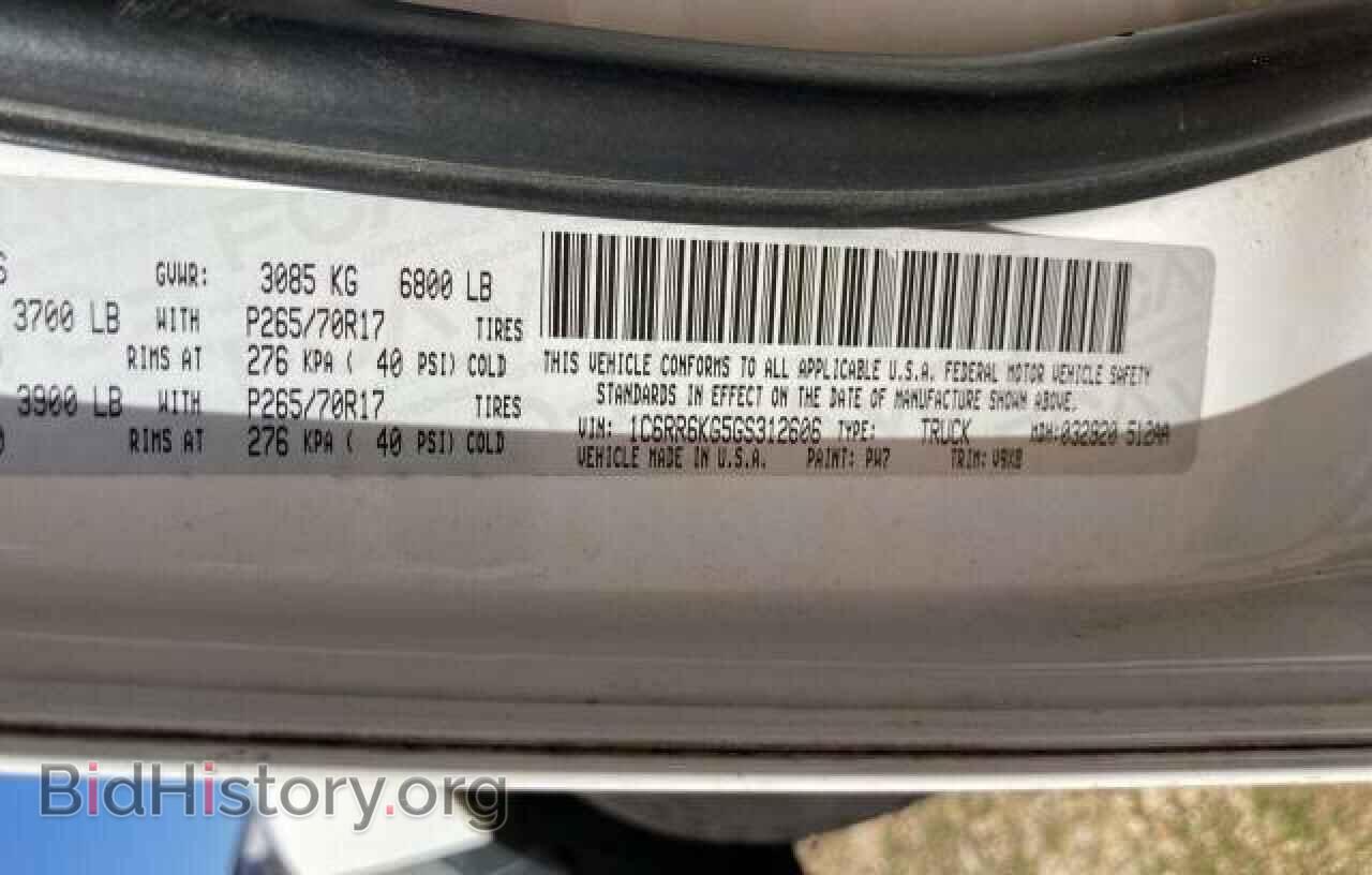 2016 RAM 1500 - VIN: 1C6RR6KG5GS312606 - Фото 10