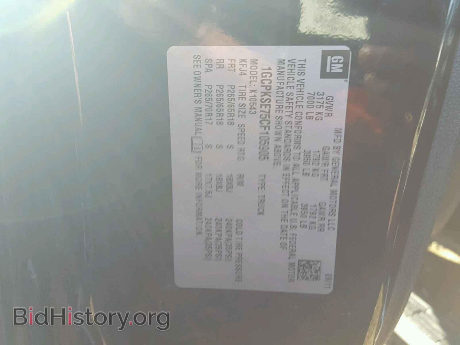 2012 CHEVROLET SILVERADO - VIN: 1GCPKSE75CF105905 - Фото 10