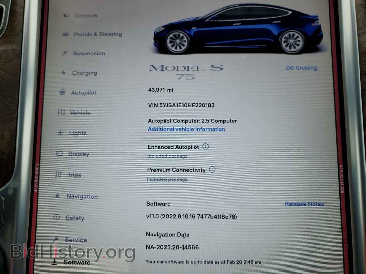 2017 TESLA MODEL S - VIN: 5YJSA1E10HF220183 - Photo 9