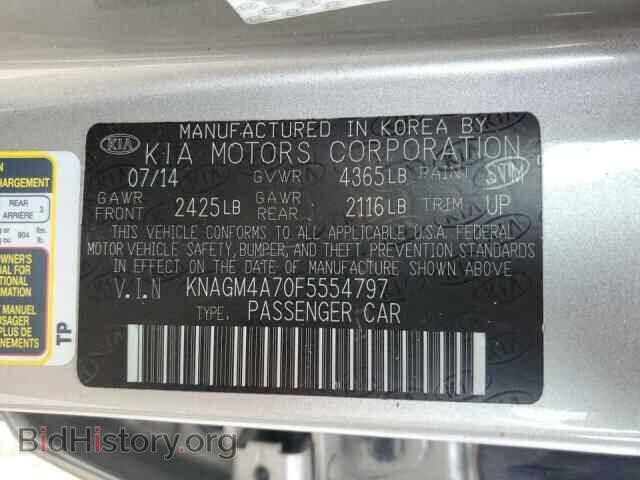2015 KIA OPTIMA - VIN: KNAGM4A70F5554797 - Фото 10