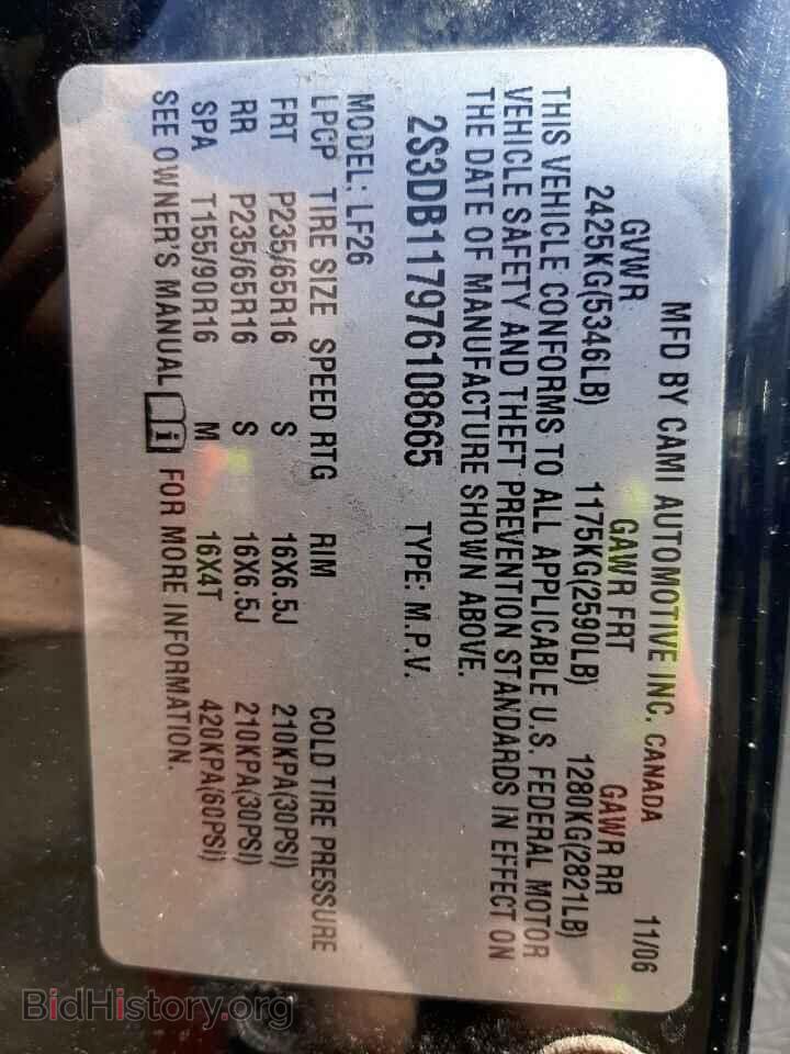 2007 SUZUKI XL7 - VIN: 2S3DB117976108665 - Фото 10