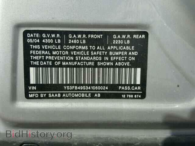 2004 SAAB 9 3 - VIN: YS3FB49S341060024 - Фото 10