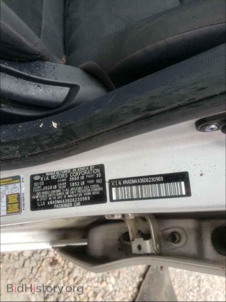 2013 KIA RIO - VIN: KNADM4A36D6230969 - Фото 10