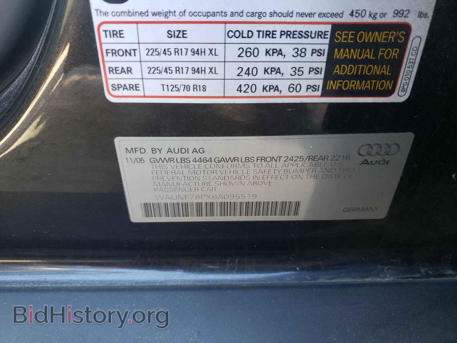 2006 AUDI A3 - VIN: WAUNF78PX6A095519 - Фото 10