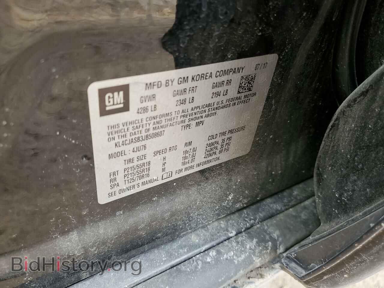 2018 BUICK ENCORE - VIN: KL4CJASB3JB508607 - Photo 13