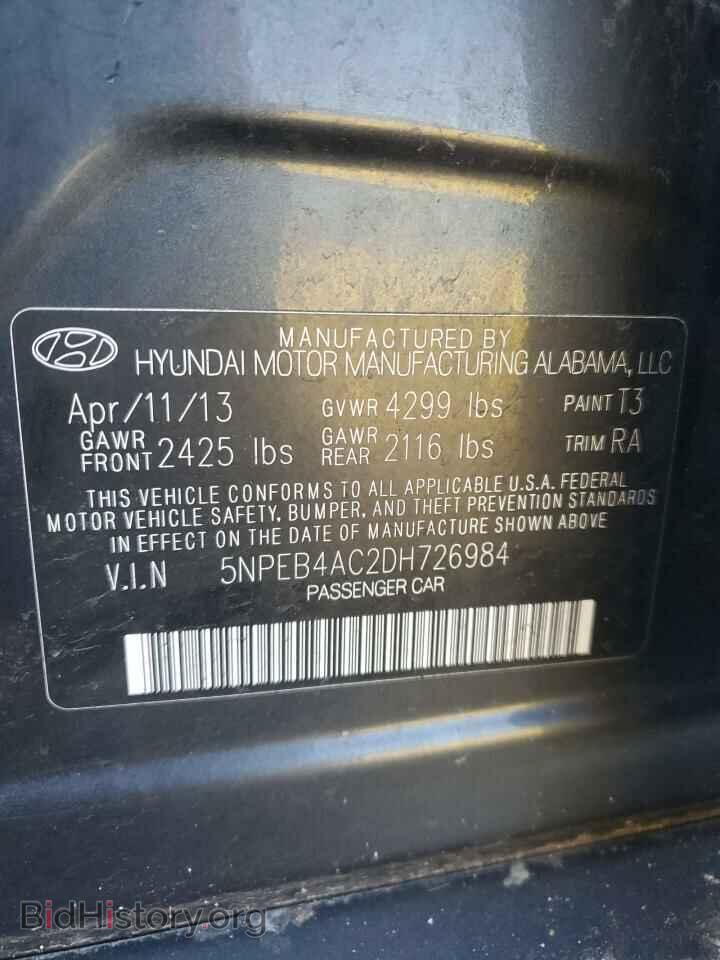 2013 HYUNDAI SONATA - VIN: 5NPEB4AC2DH726984 - Фото 12
