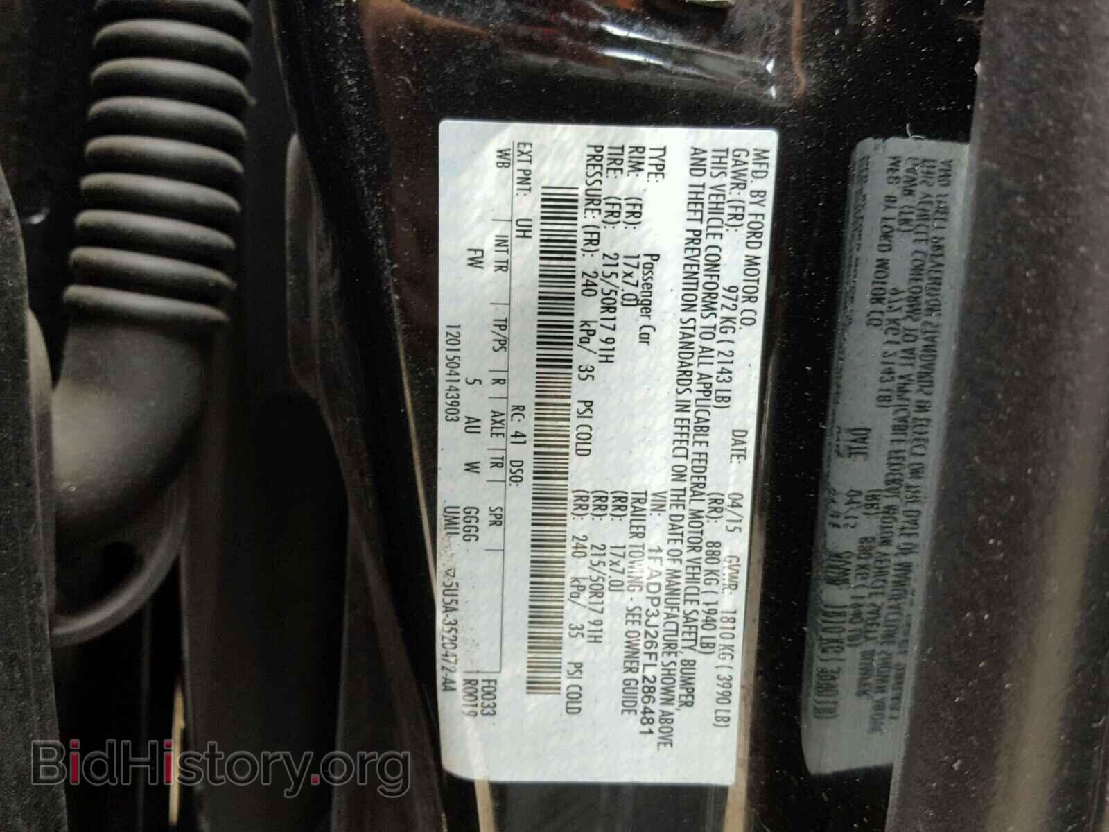 2015 FORD FOCUS - VIN: 1FADP3J26FL286481 - Фото 10