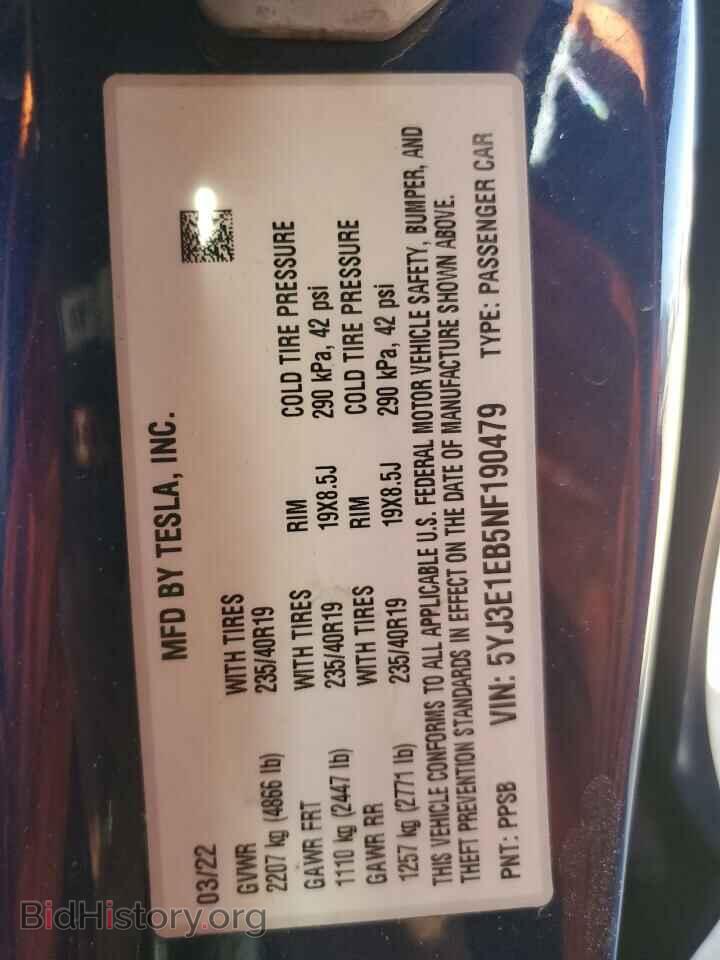2022 TESLA MODEL 3 - VIN: 5YJ3E1EB5NF190479 - Photo 12