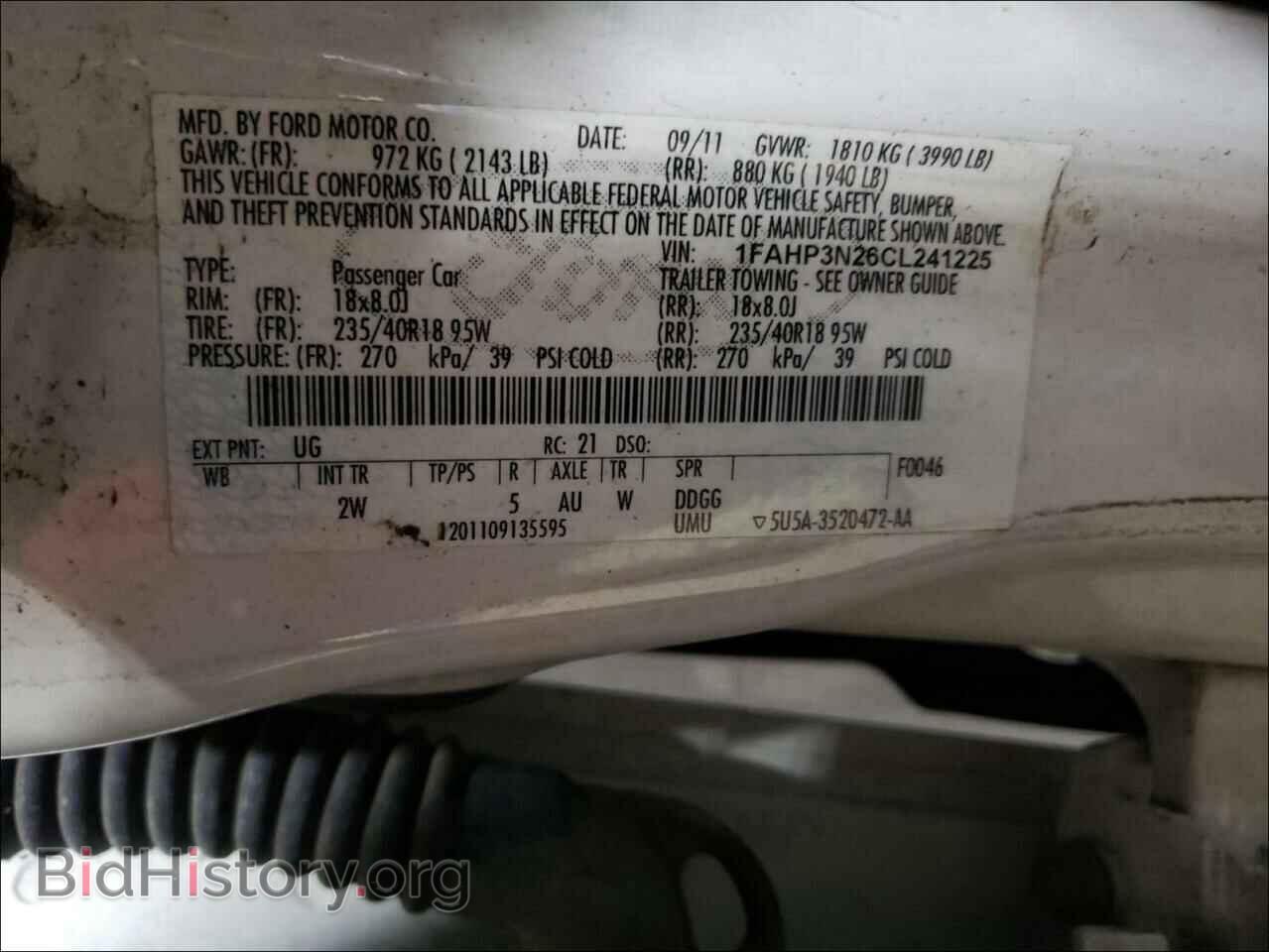 2012 FORD FOCUS - VIN: 1FAHP3N26CL241225 - Фото 10