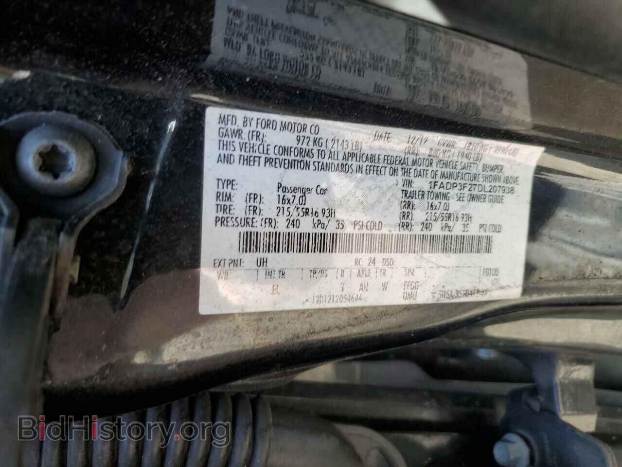 2013 FORD FOCUS - VIN: 1FADP3F27DL207938 - Фото 12
