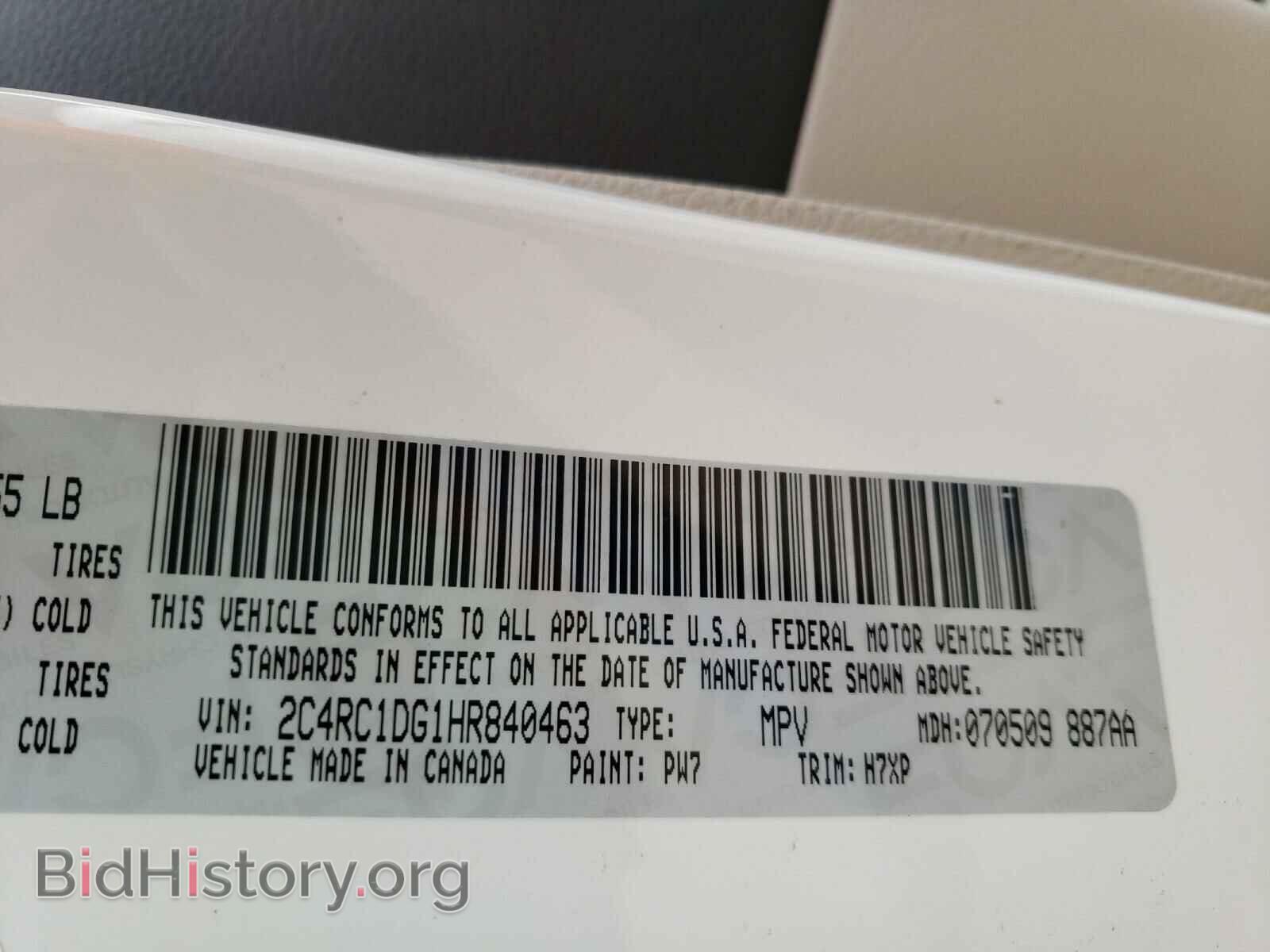 2017 CHRYSLER PACIFICA - VIN: 2C4RC1DG1HR840463 - Photo 10