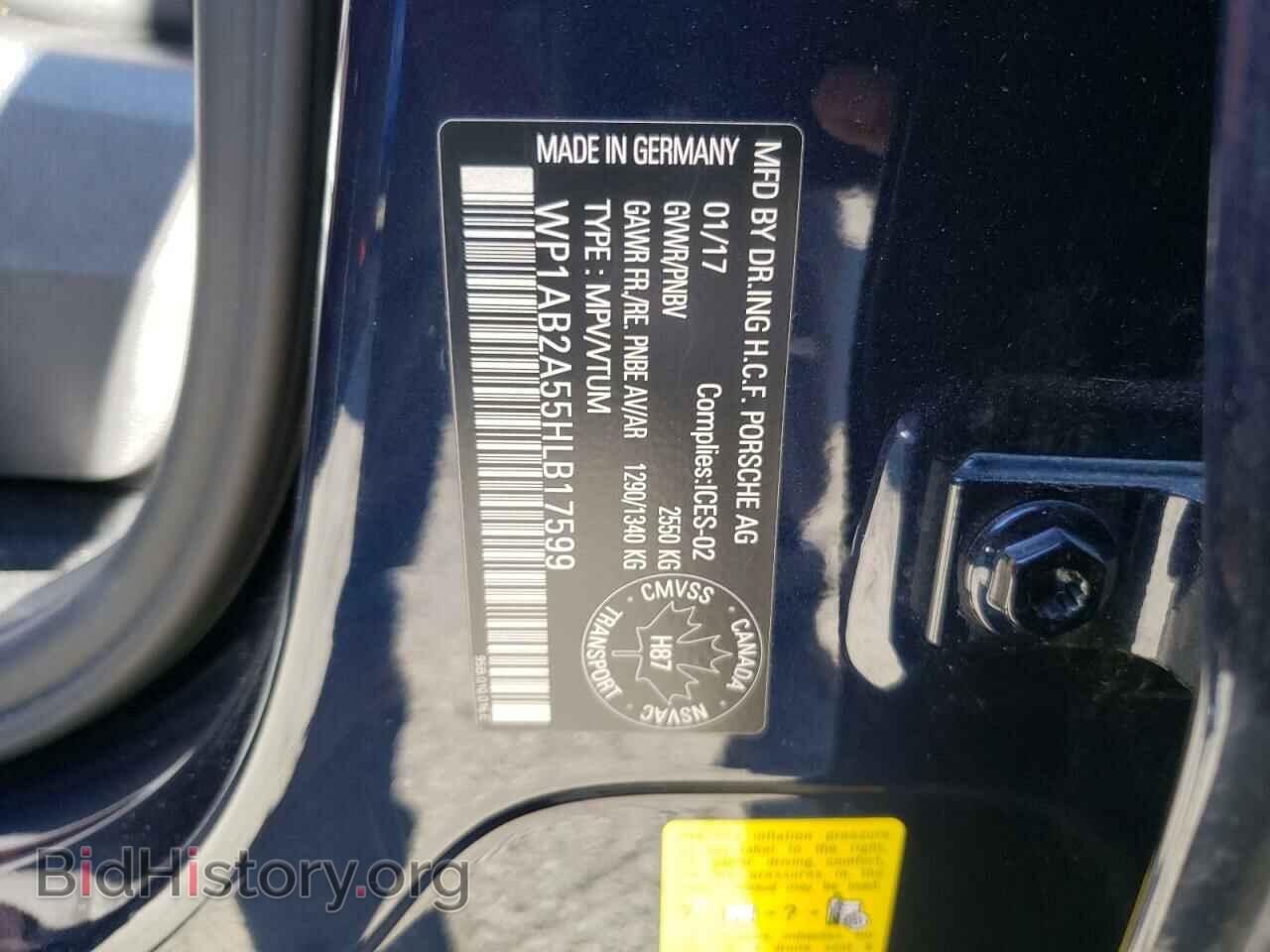 2017 PORSCHE MACAN - VIN: WP1AB2A55HLB17599 - Фото 10