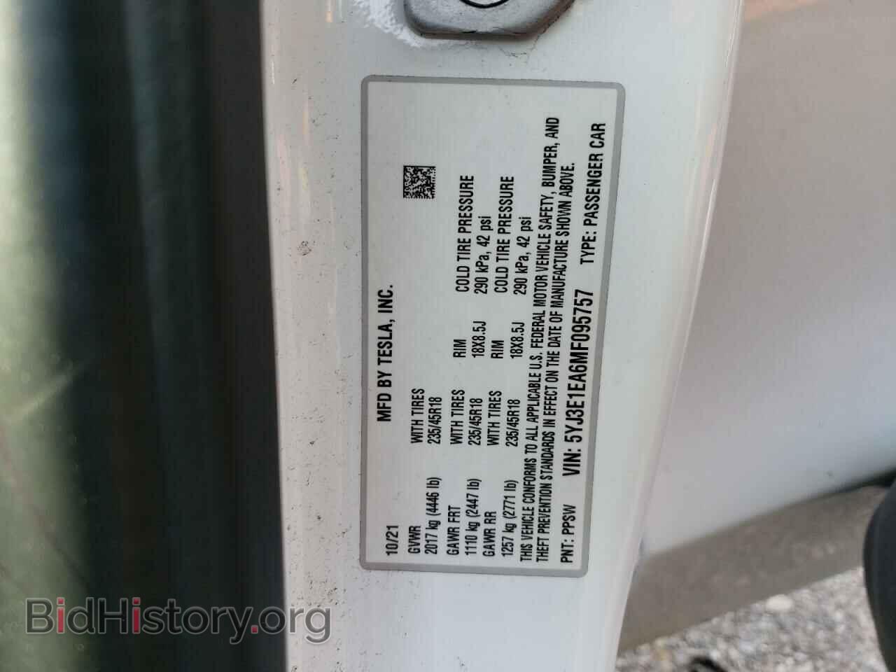 2021 TESLA MODEL 3 - VIN: 5YJ3E1EA6MF095757 - Photo 13