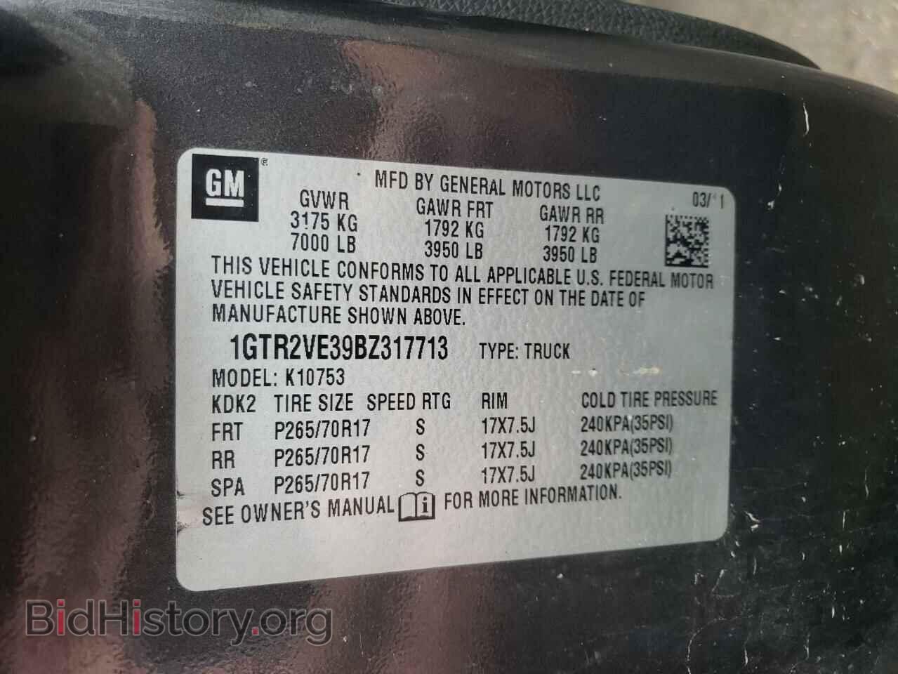 2011 GMC SIERRA - VIN: 1GTR2VE39BZ317713 - Фото 10