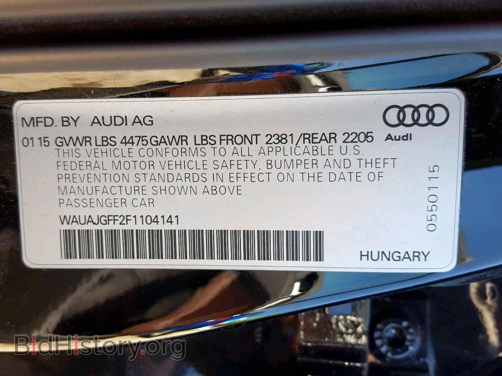 2015 AUDI A3 - VIN: WAUAJGFF2F1104141 - Фото 10