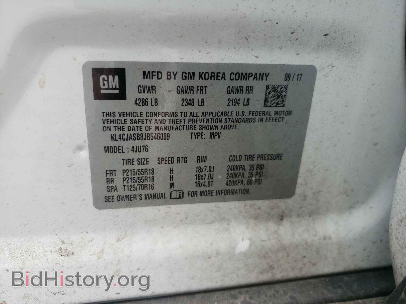 2018 BUICK ENCORE - VIN: KL4CJASB8JB546009 - Photo 10