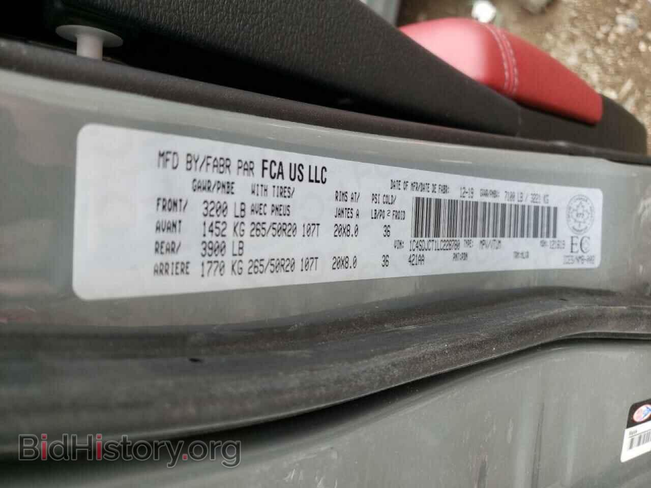 2020 DODGE DURANGO - VIN: 1C4SDJCT1LC228780 - Photo 10