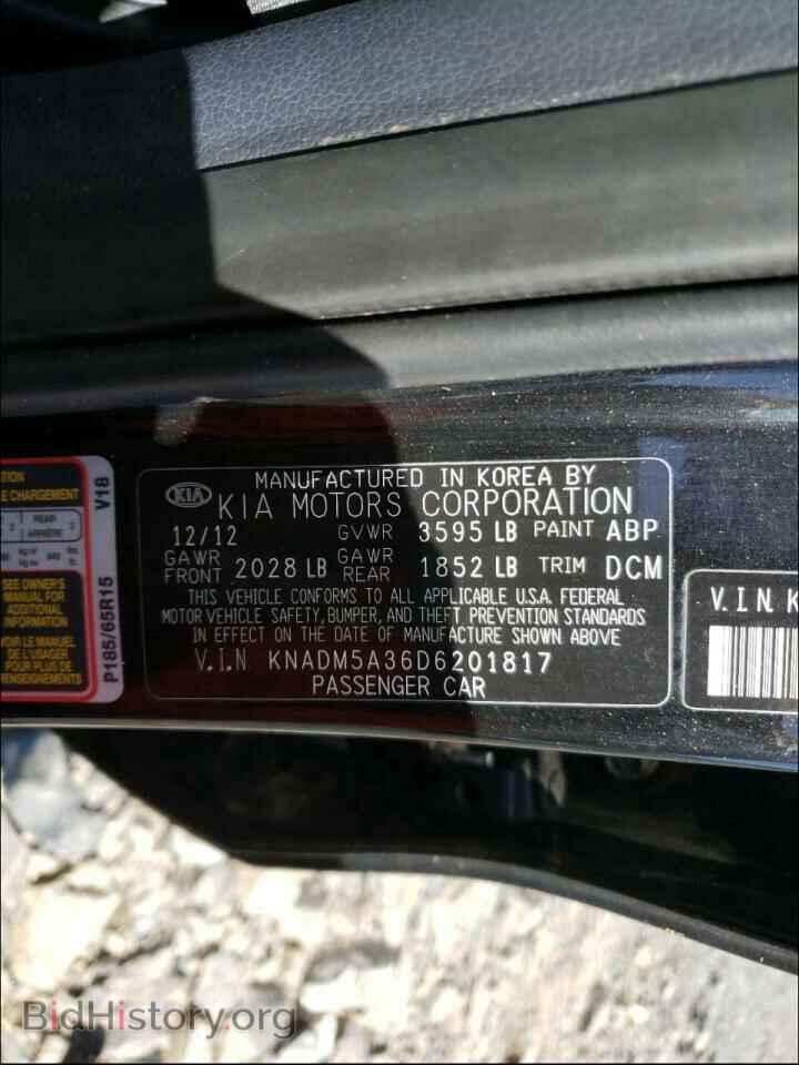 2013 KIA RIO - VIN: KNADM5A36D6201817 - Фото 10