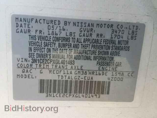 2016 NISSAN VERSA - VIN: 3N1CE2CPXGL401493 - Фото 10