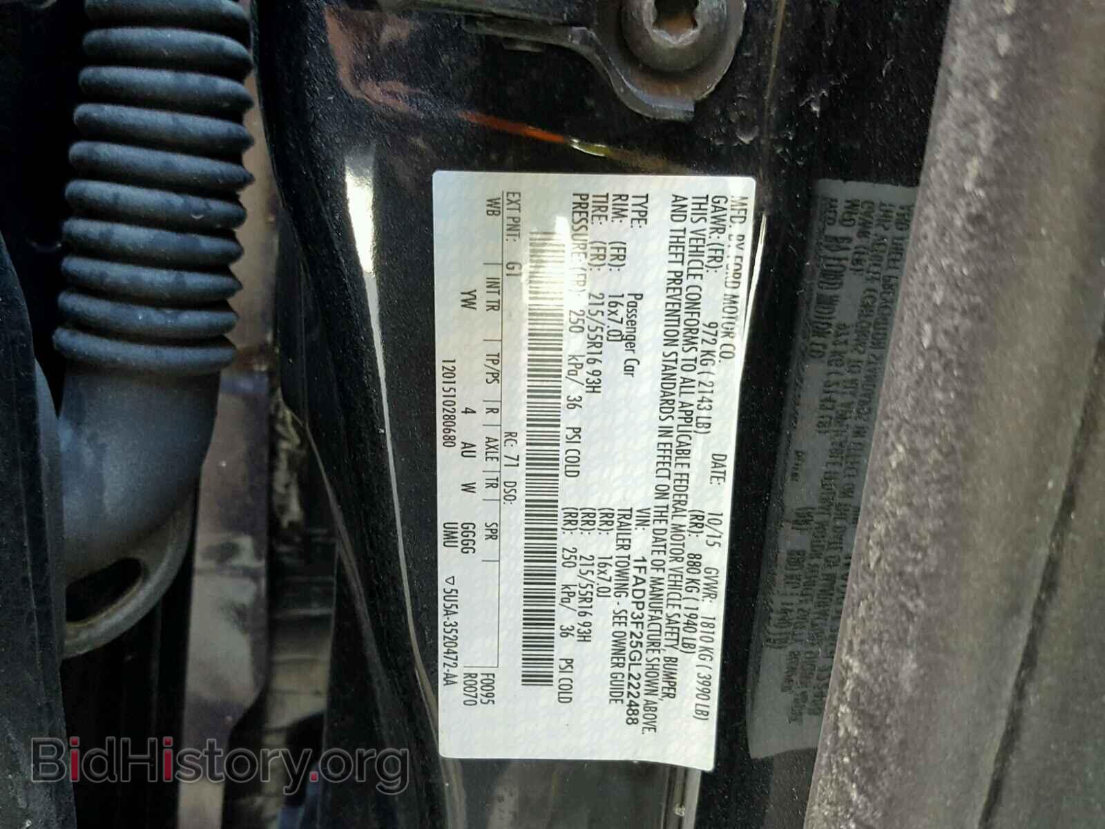 2016 FORD FOCUS - VIN: 1FADP3F25GL222488 - Фото 10